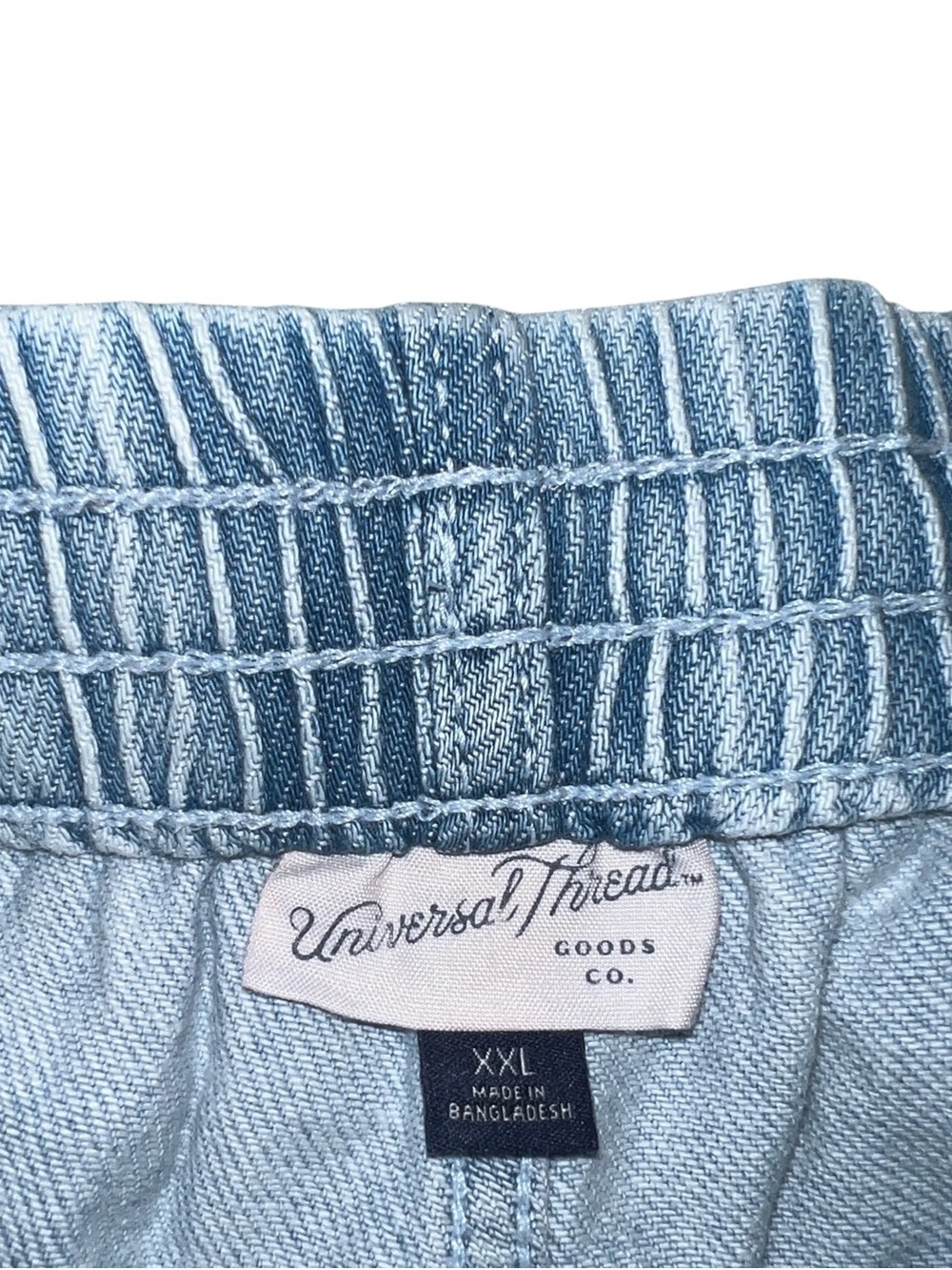 Universal Thread Light Blue Elastic Waist Denim Shorts - Picture 2 of 4